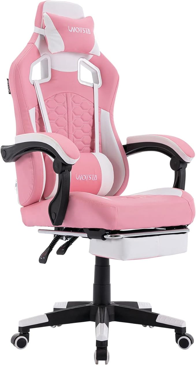 Ergonomic PC Gaming Chair with Footrest Comfortable Headrest