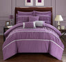 Cheryl 10 Piece Comforter Set Complete Bed in a Bag Pleated Ruched Ruffled Bedding