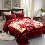 Fleece Blanket King Size, Heavy Korean Mink Blanket 85 X 95 Inches- 9 Lbs