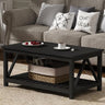 Farmhouse Coffee Table, Rustic Vintage Living Room Table