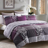 600 Thread Count Cotton White Printed Cotton Comforter Set