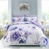 7 Pieces Bed in a Bag Embroidery Floral Comforter