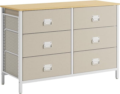 Storage Organizer Unit with 6 Fabric Drawers