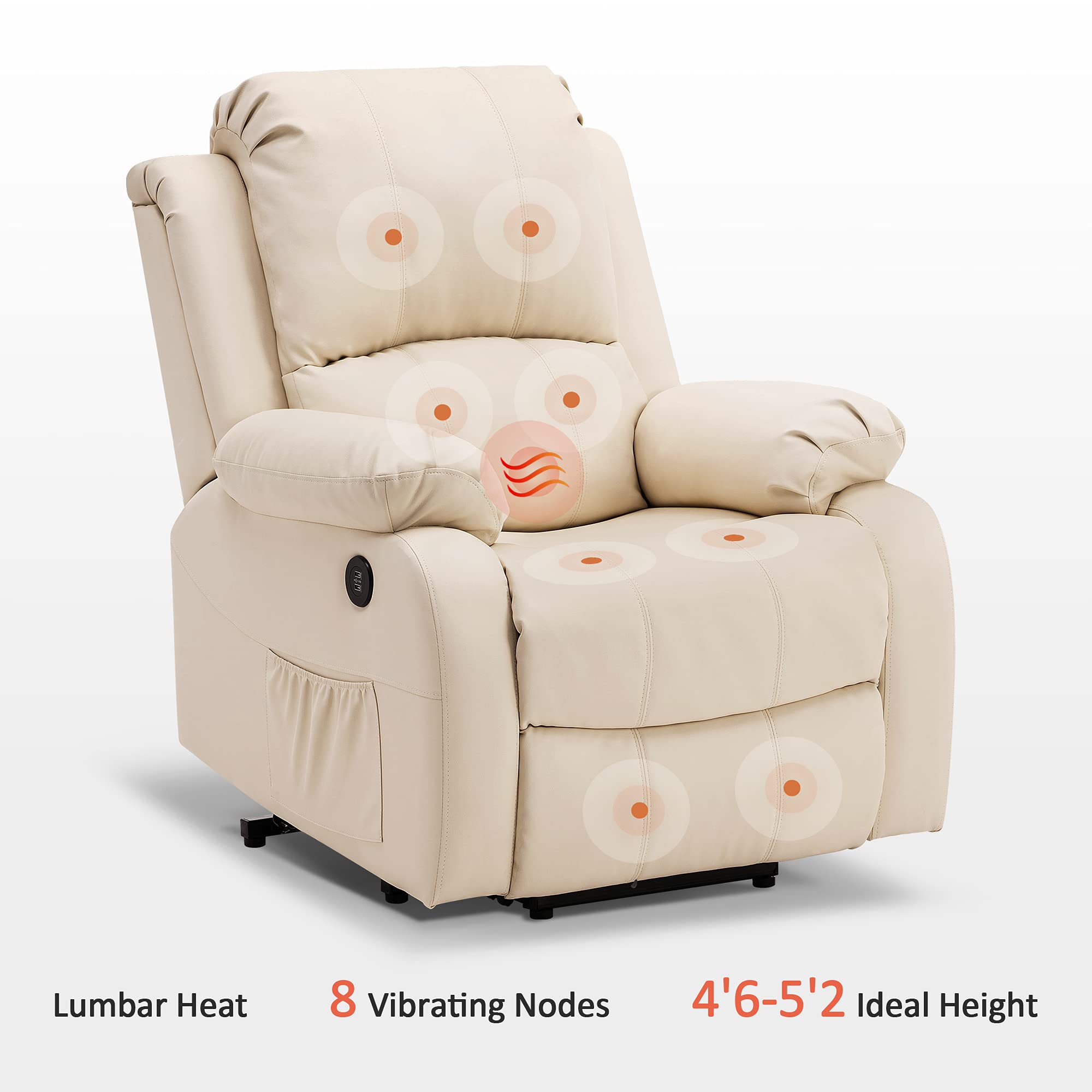 Recliner Chair with Shorter Backrest for Petite Users