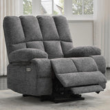 RestEase XL power lift recliner in sandy beige with extended footrest

