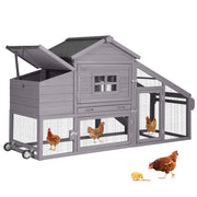 RoamMate compact chicken coop with wheels and handle
