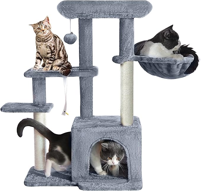 Cat Tree, Cat Tower with Sisal Scratching Post for Indoor Cats