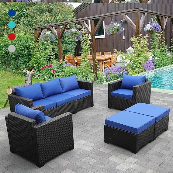 Outdoor Wicker Furniture Couch Set  Patio Furniture Sectional Sofa