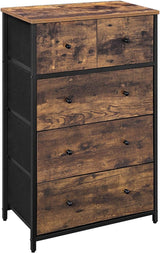 Storage Tower with 5 Fabric Drawers