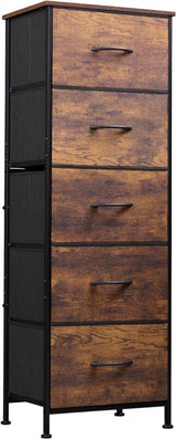 Fabric Dresser, 5-Drawer Tall Dresser for Bedroom, Storage Dresser Organizer