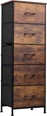 Fabric Dresser, 5-Drawer Tall Dresser for Bedroom, Storage Dresser Organizer