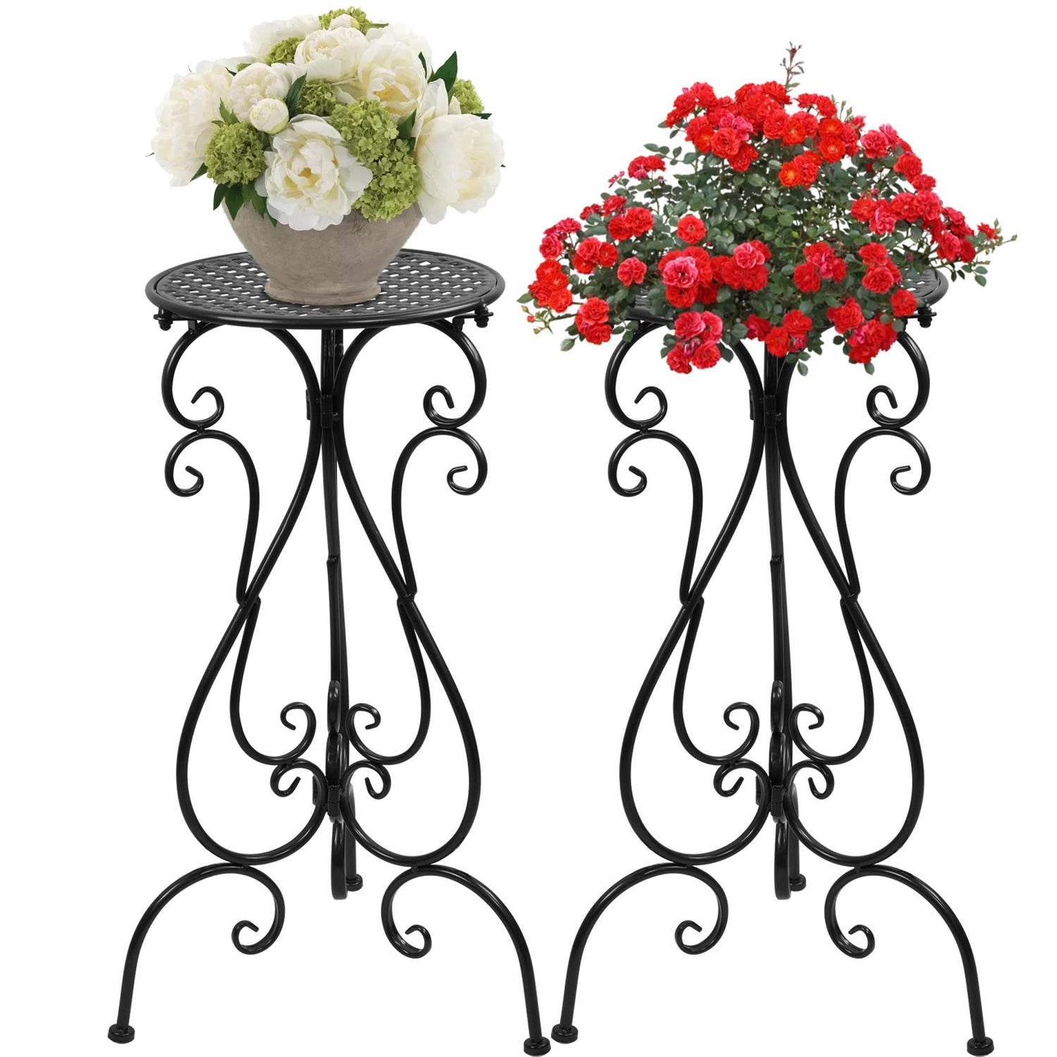 Rustproof Wrought Iron Plant Table – Supports Up to 50 lbs