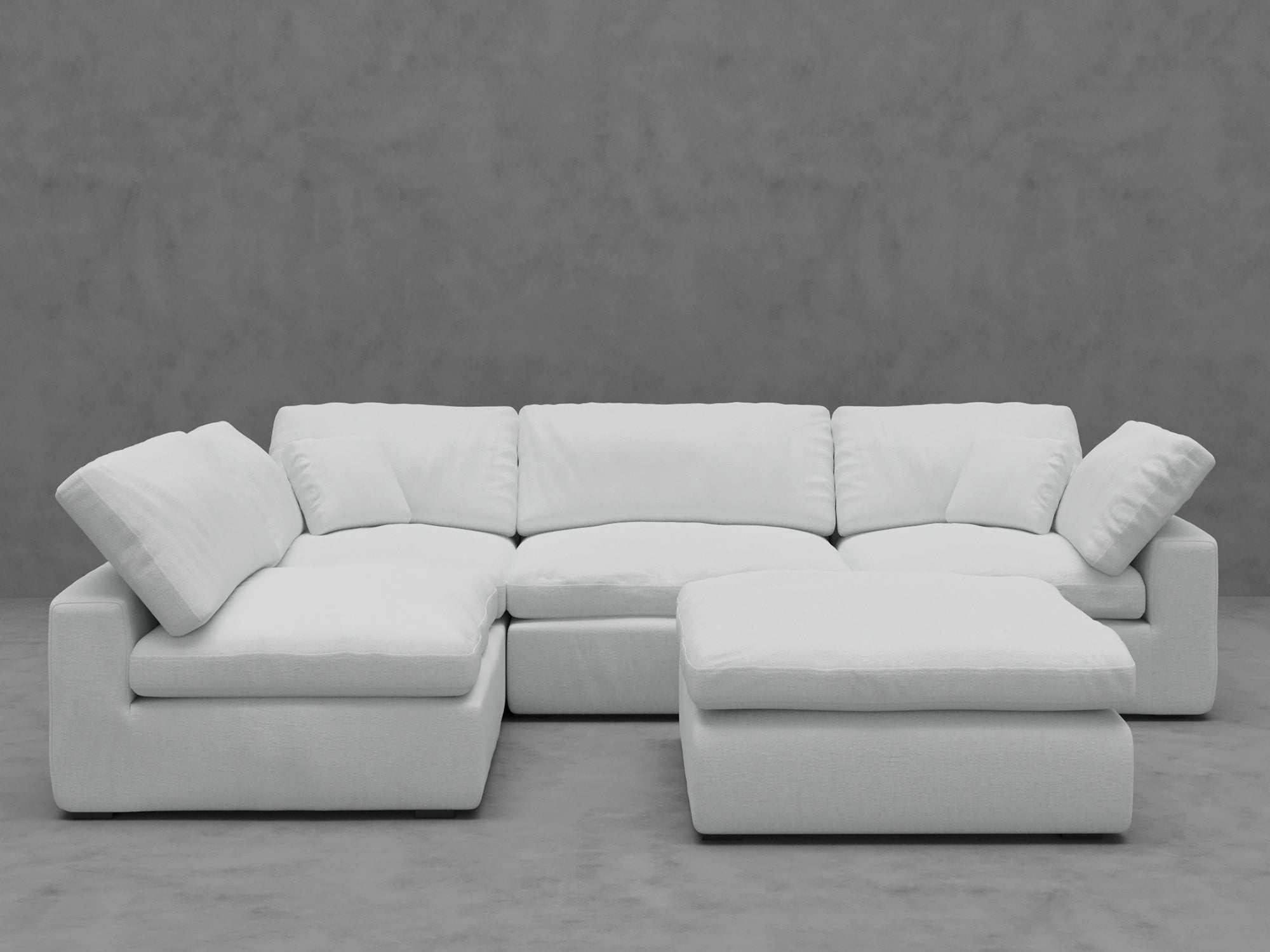 5-Piece Modular Sectional Sofa with Ottoman