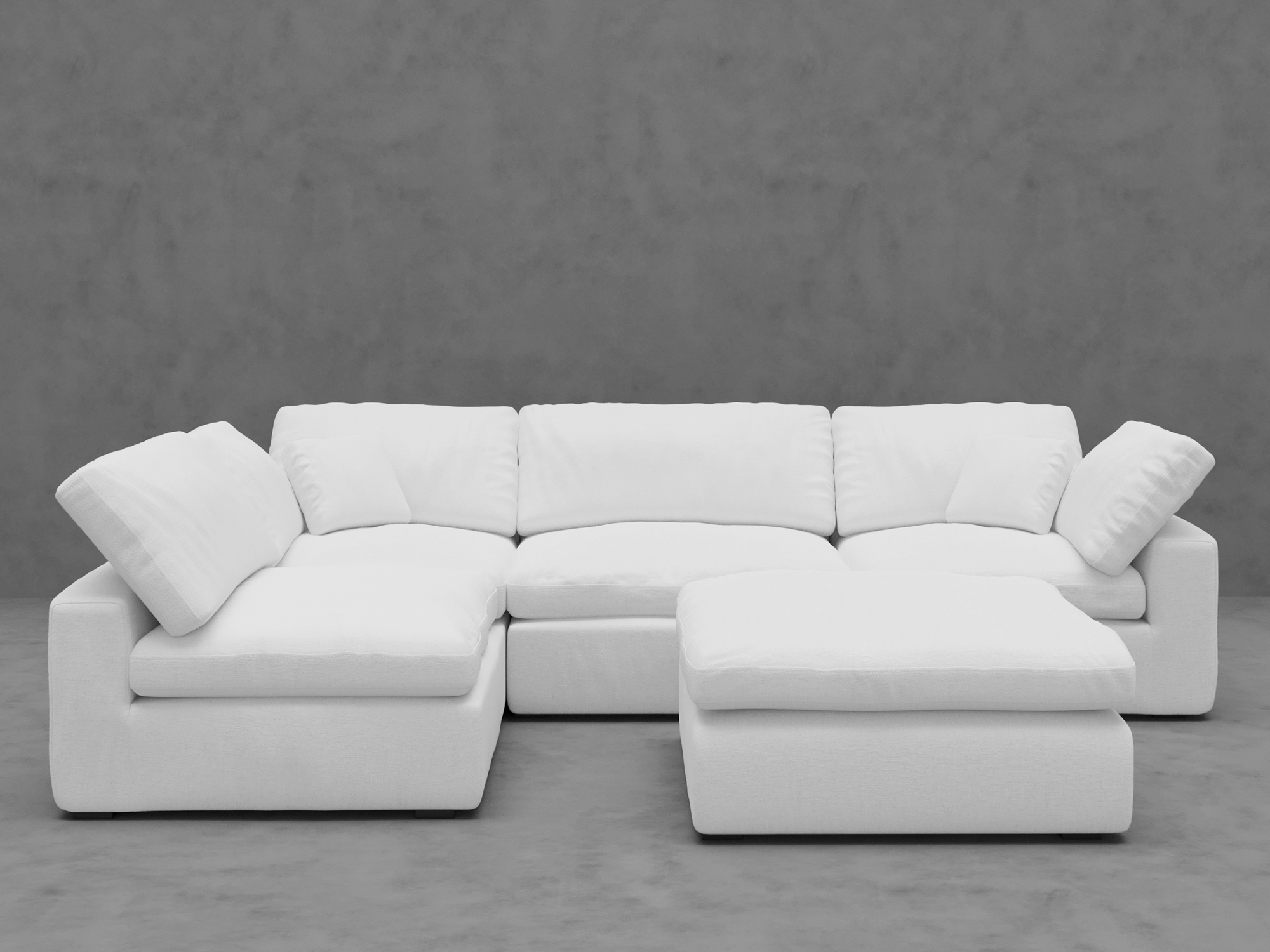 5-Piece Modular Sectional Sofa with Ottoman