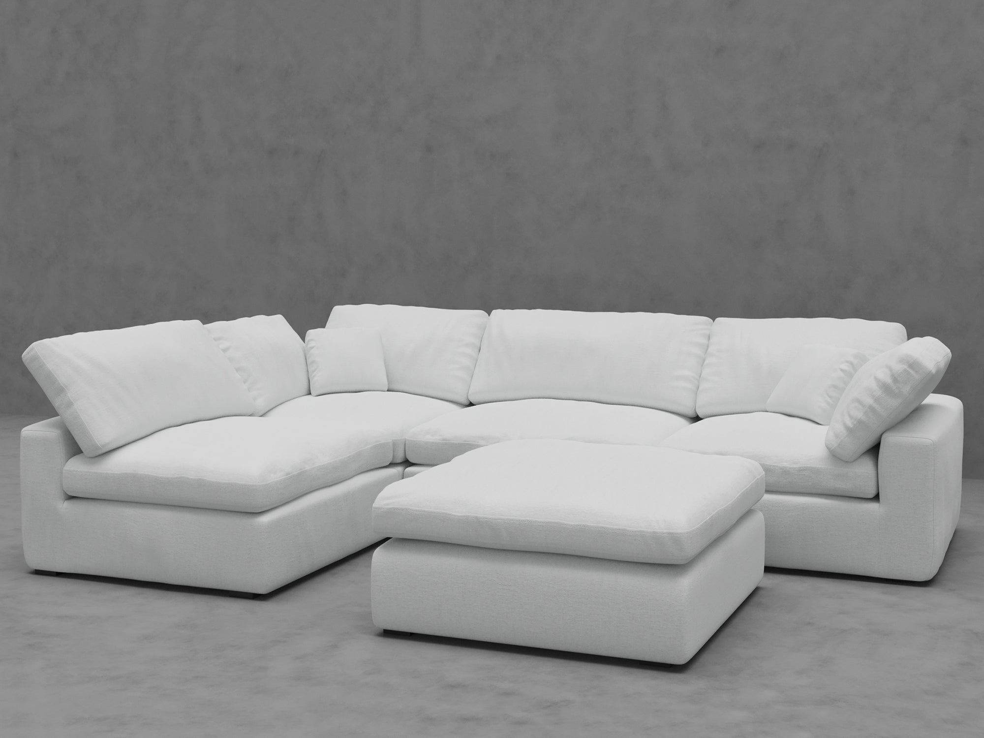 5-Piece Modular Sectional Sofa with Ottoman