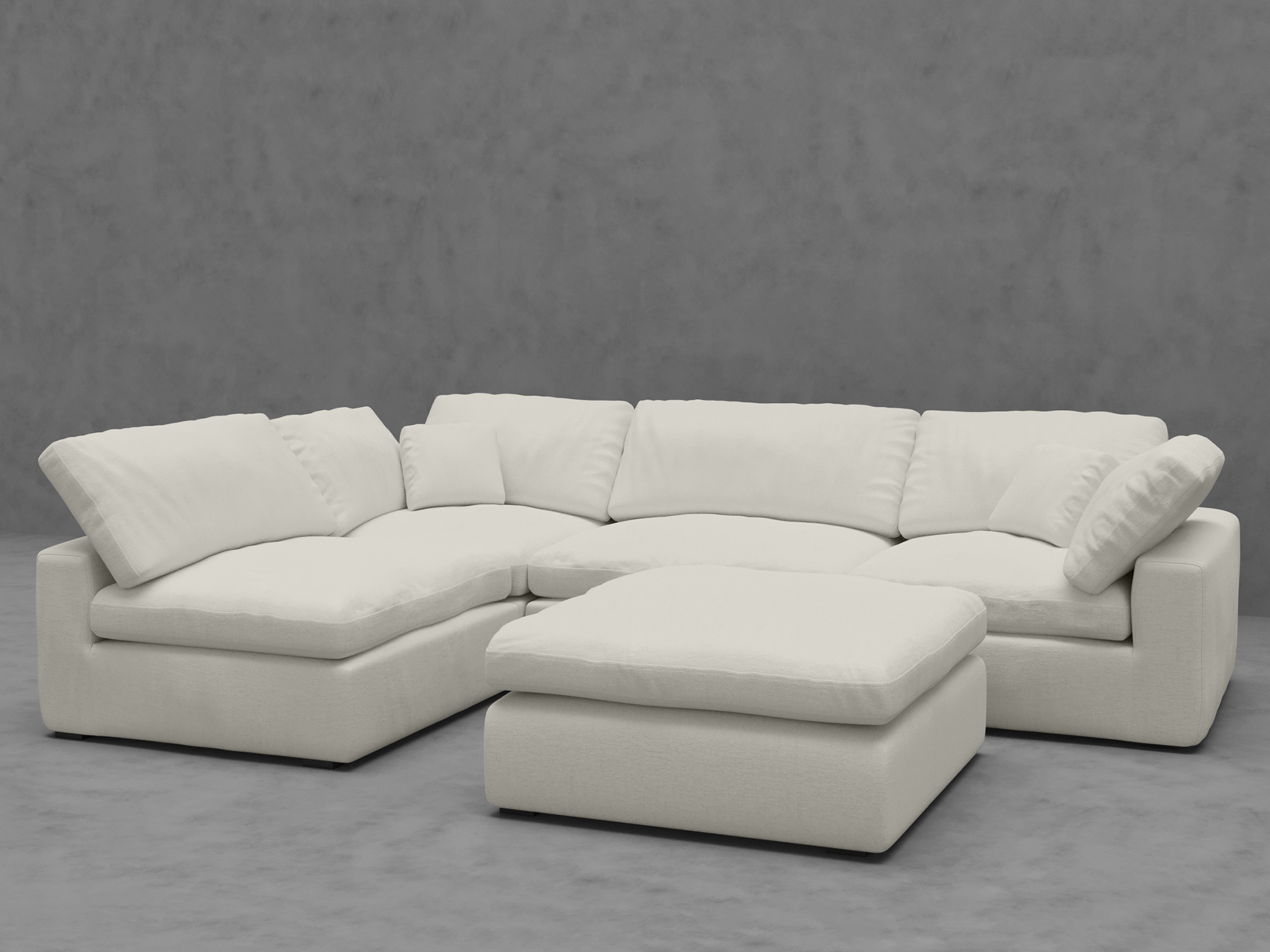 5-Piece Modular Sectional Sofa with Ottoman