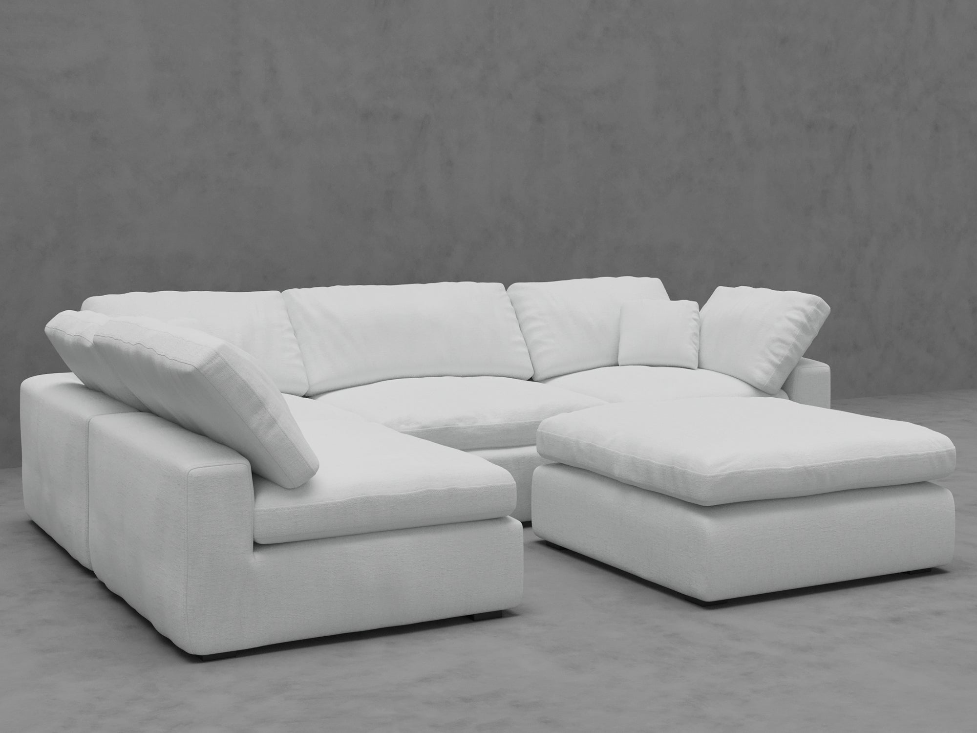 5-Piece Modular Sectional Sofa with Ottoman