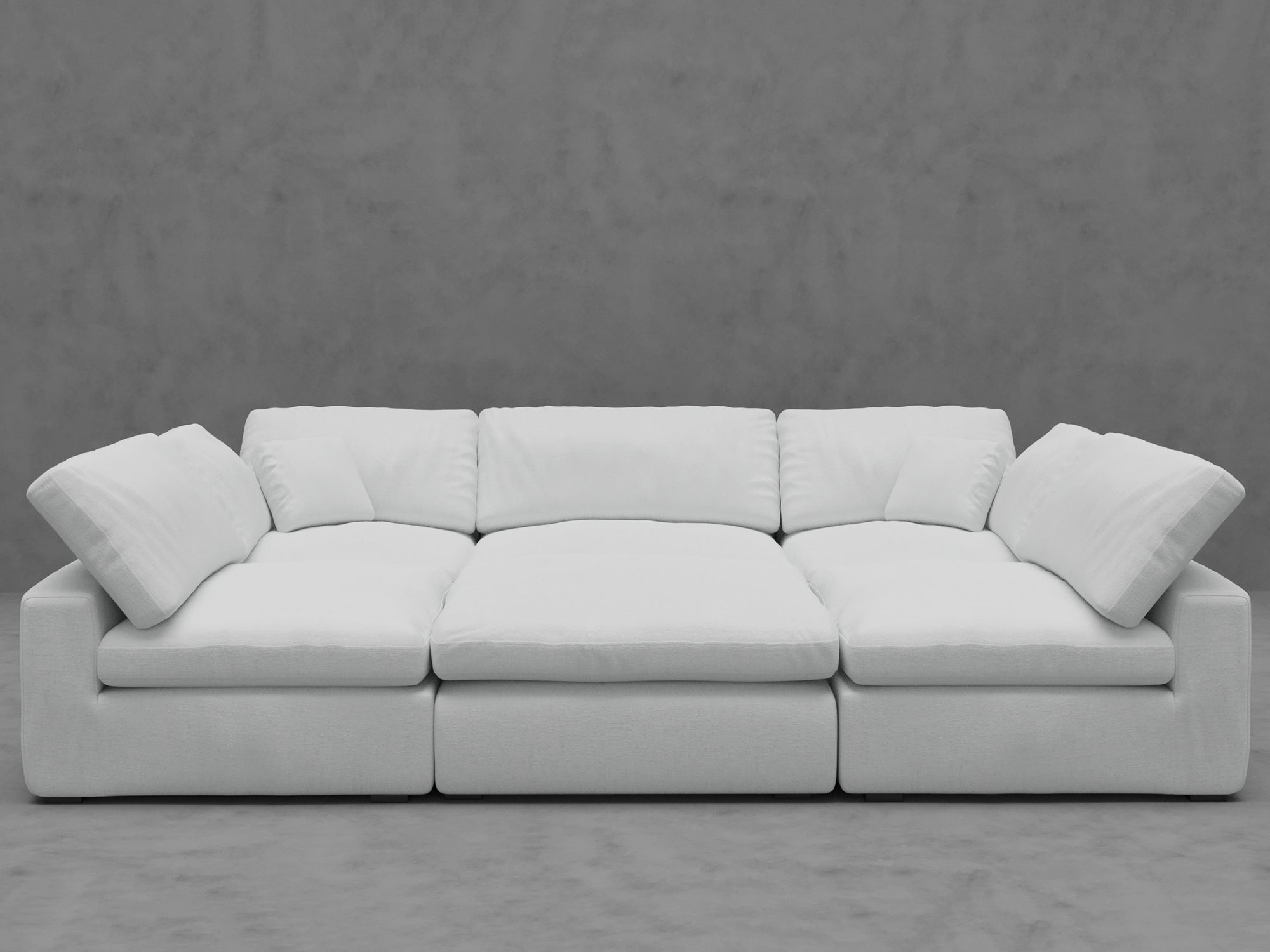 6-Piece Modular Sleeper Sofa with Ottoman - Convertible Sectional Bed