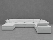 7-Piece Modular Sectional Sofa with Ottoman - Plush Down-Blend Cushions