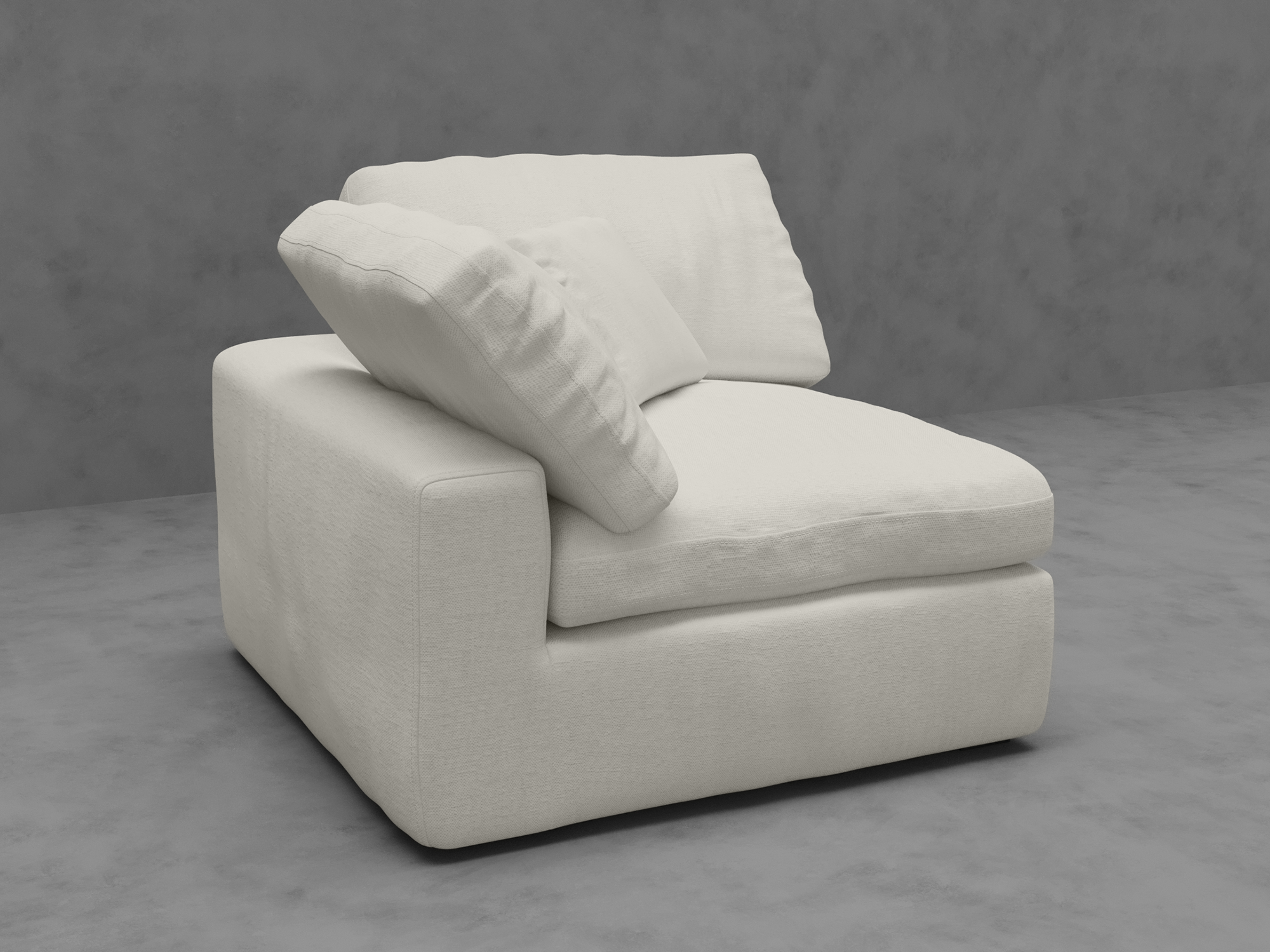 Modular Corner Chair with Down-Blend Cushions - Moisture-Repellent Fabric