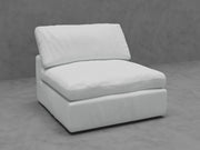 Modular Armless Chair with Down-Blend Cushions - Moisture-Repellent