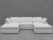 5-Piece Modular U-Shape Sectional Sofa with Ottomans