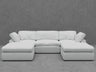 5-Piece Modular U-Shape Sectional Sofa with Ottomans