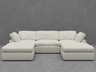 5-Piece Modular U-Shape Sectional Sofa with Ottomans