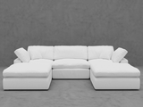 5-Piece Modular U-Shape Sectional Sofa with Ottomans
