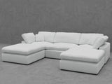 5-Piece Modular U-Shape Sectional Sofa with Ottomans