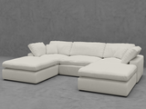5-Piece Modular U-Shape Sectional Sofa with Ottomans