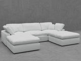 5-Piece Modular U-Shape Sectional Sofa with Ottomans