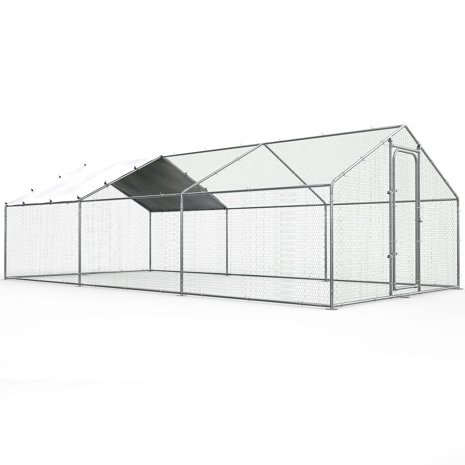 SafeHaven Pro walk-in chicken coop with lockable galvanized door