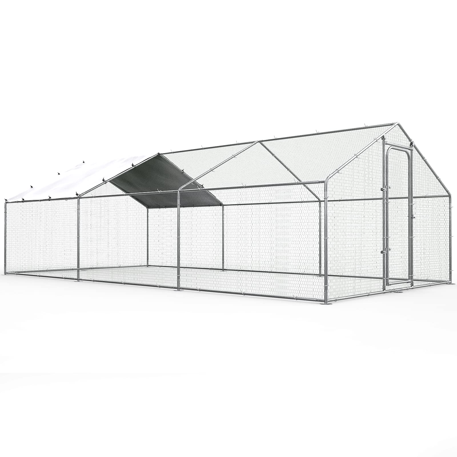 SafeHaven Pro walk-in chicken coop with lockable galvanized door