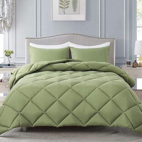 Lightweight Queen Comforter Set with 2 Pillow Sham - 3 Pieces Se