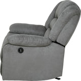 Side View of Plush Massage Chair with Remote Pocket

