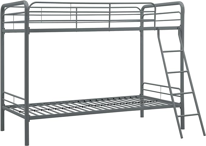 Twin-Over-Twin Bunk Bed with Metal Frame