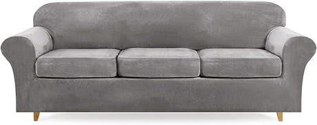 High Stretch Sofa Cover for 3 Cushion Couch 4 Pieces