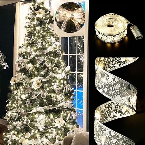 Christmas Tree Decorations Gold String Lights 32ft (2x16ft) 100 LED Lights Copper Wire