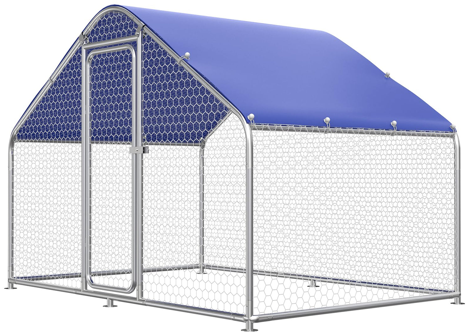 SinoLuban galvanized walk-in chicken coop with sloped waterproof roof