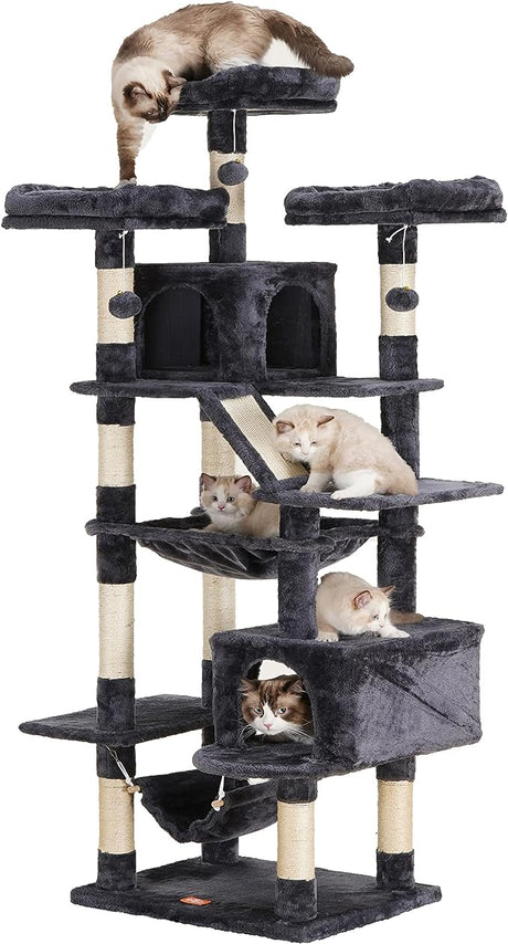 Cat Tree, 73 inches Tall Cat Tower for Large Cats 20 lbs Heavy Duty for Indoor Cats,Big