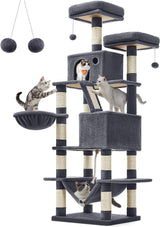 Large Cat Tower with 13 Scratching Posts 2 Perches