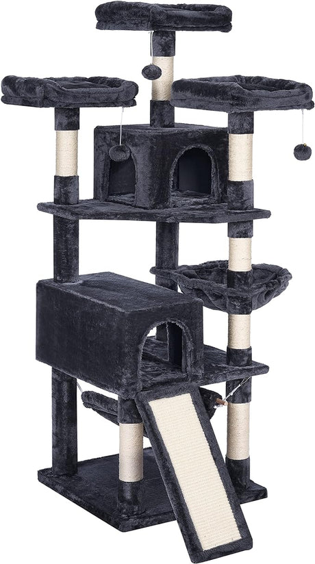 64.5inches Cat Tree Multi-Level Cat Tower for Indoor Cats with Scratching Posts, Board