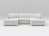 5-Piece Modular U-Shape Sectional Sofa with Ottomans