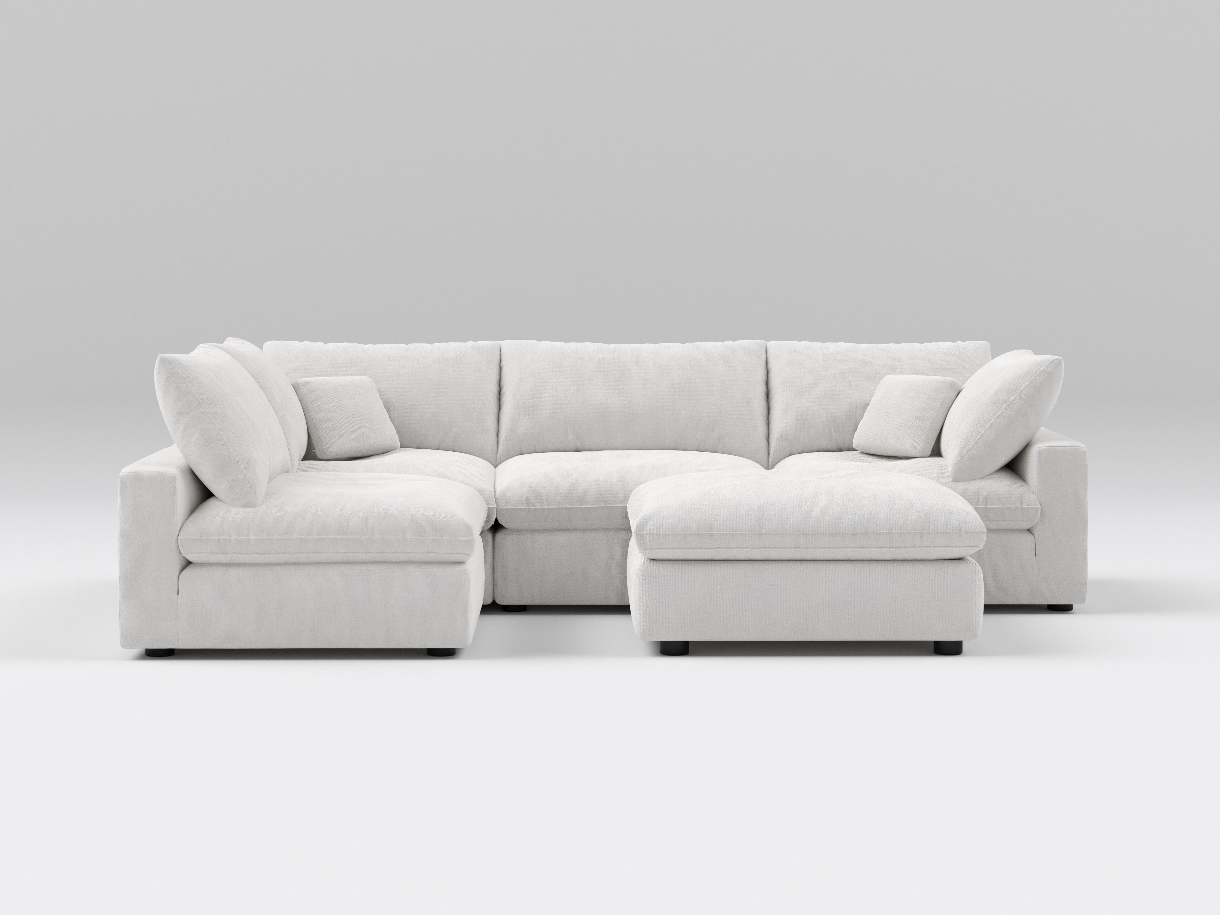 5-Piece Modular Sectional Sofa with Ottoman