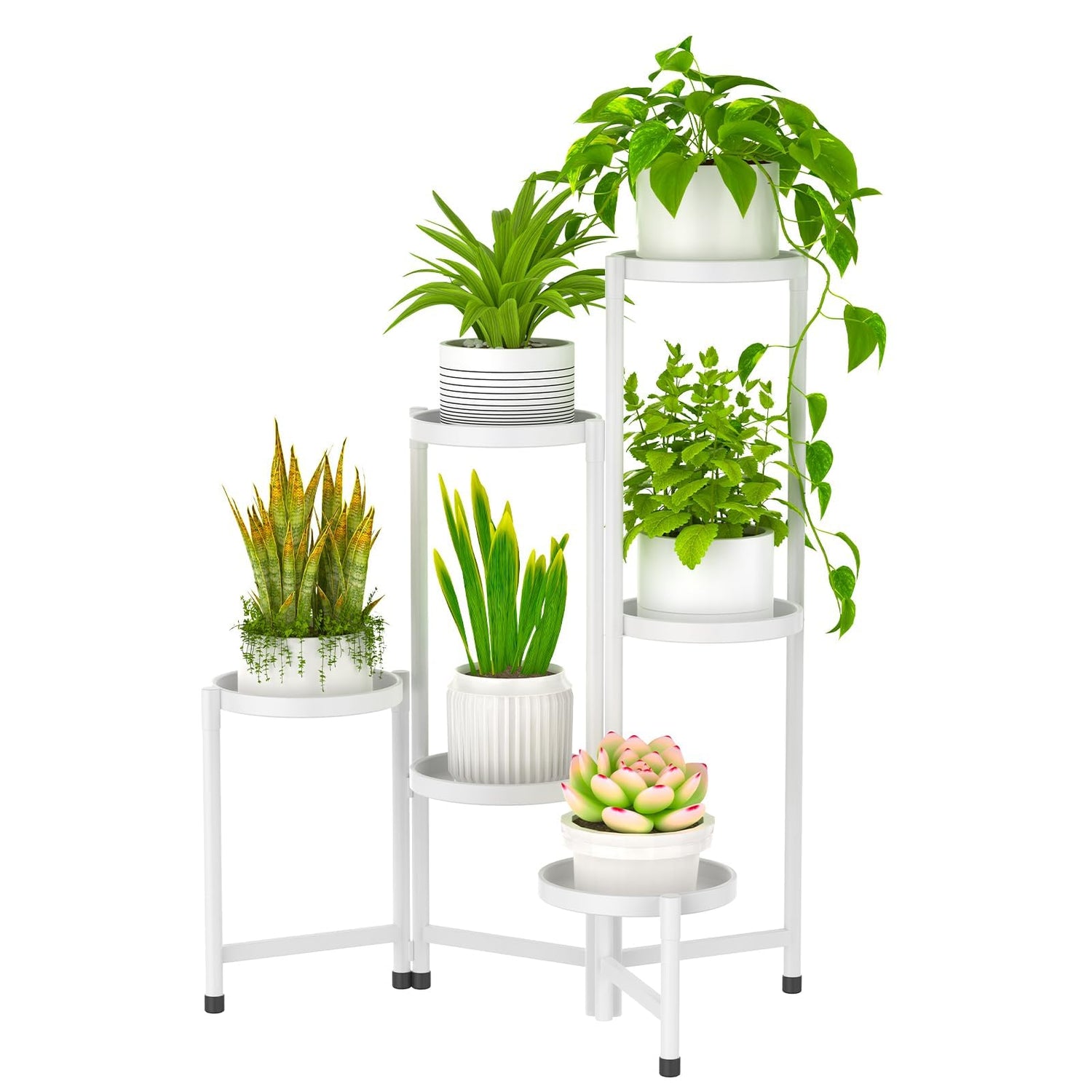 Space-Saving Indoor & Outdoor Metal Plant Stand Rust Resistant