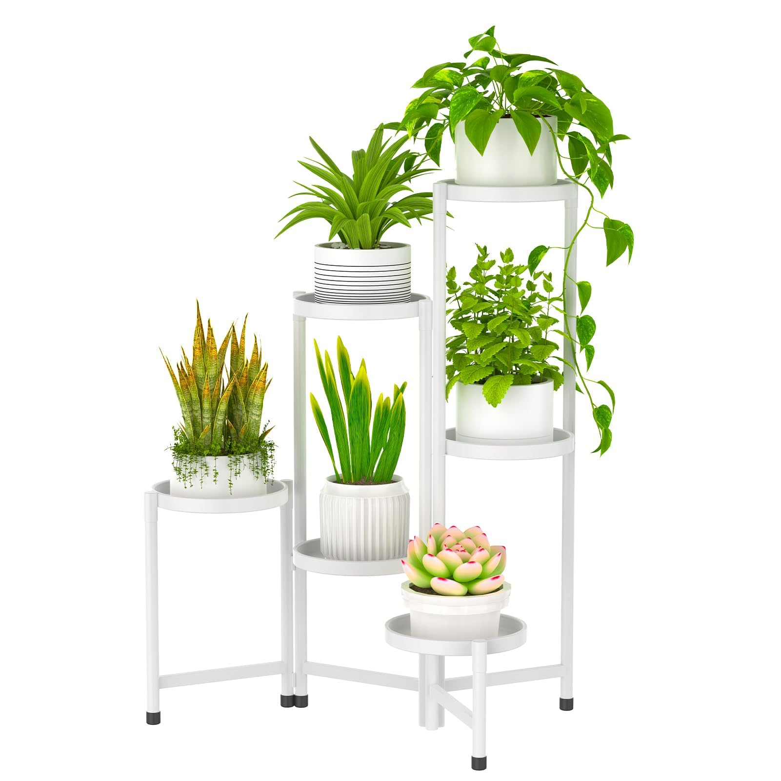 Space-Saving Indoor & Outdoor Metal Plant Stand Rust Resistant
