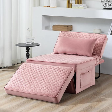 4 in 1 Multi Function Folding Ottoman Breathable Linen Couch Bed