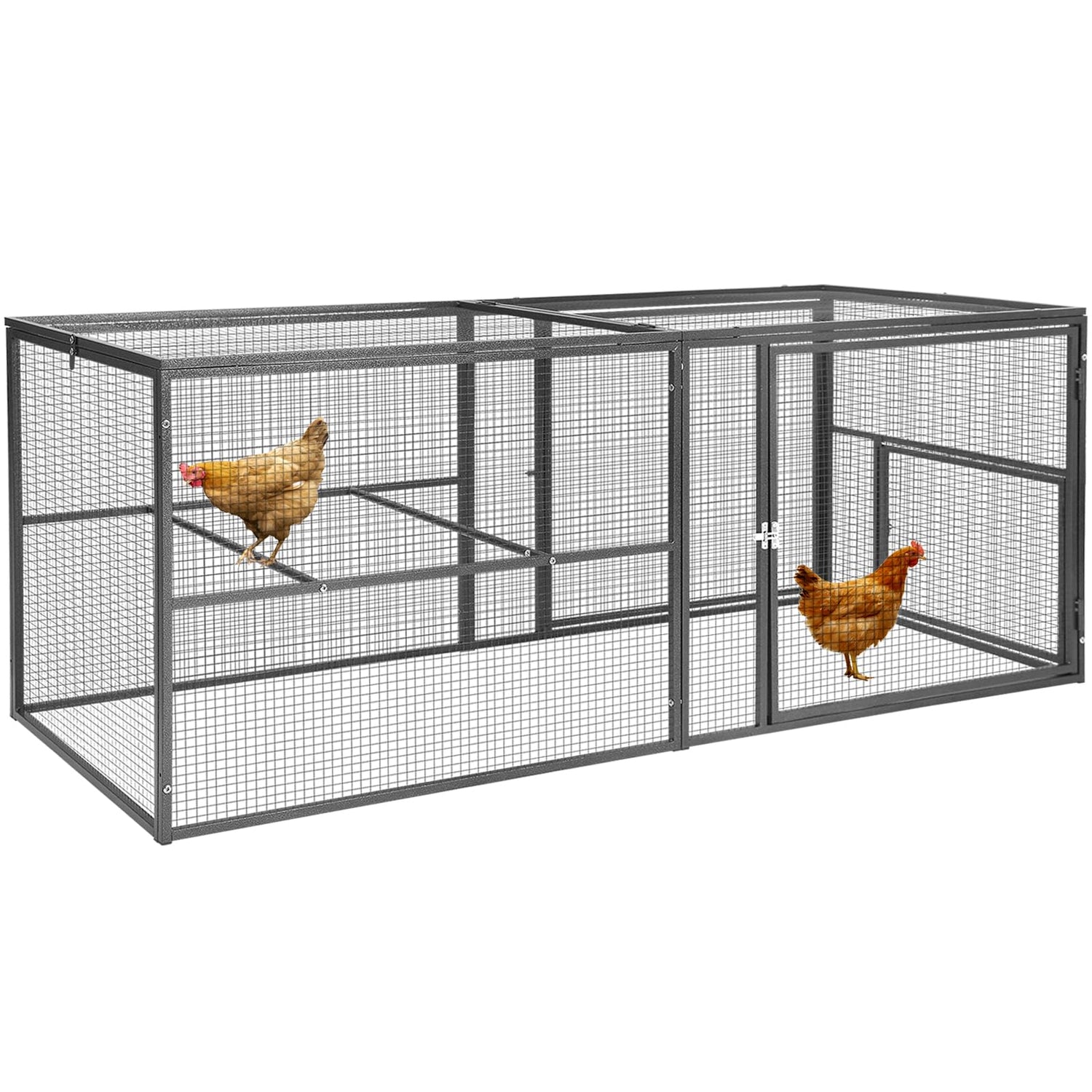 Stand-alone or expandable poultry run with predator