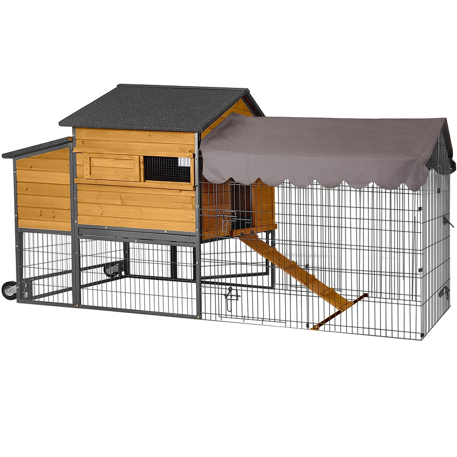 SteelNest Duo two-level chicken coop with steel frame and wheels
